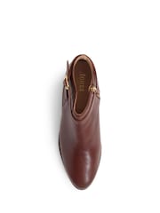 Jones Bootmaker Cream Fairlop Leather Heeled Ankle Boots - Image 4 of 6