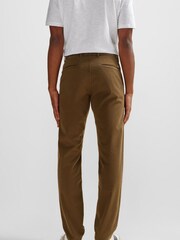 BOSS Green Slim-Fit Trousers In Stretch-Cotton Satin - Image 2 of 5