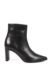 Jones Bootmaker Capriana Heeled Black Ankle Boots - Image 1 of 5