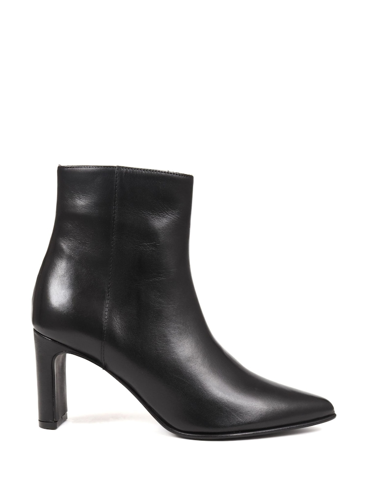 Jones Bootmaker Capriana Heeled Black Ankle Boots - Image 1 of 5