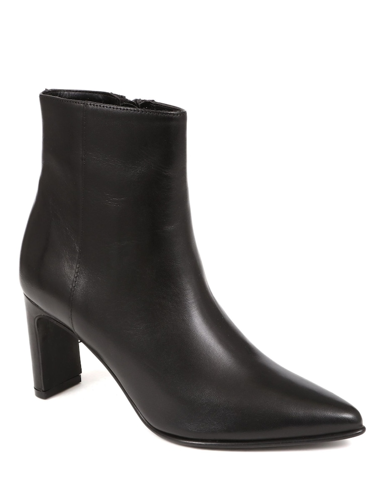 Jones Bootmaker Capriana Heeled Black Ankle Boots - Image 2 of 5