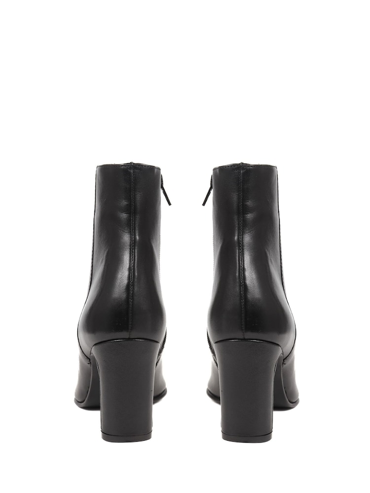 Jones Bootmaker Capriana Heeled Black Ankle Boots - Image 3 of 5