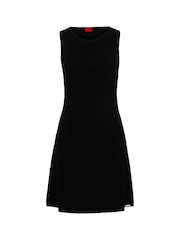Hugo Fit-And-Flare Sleeveless Black Dress With Seam Details - Image 5 of 5