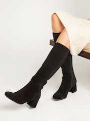 Jones Bootmaker Loulour Knee High Leather Black Boots - Image 1 of 5