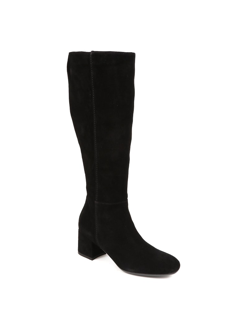 Jones Bootmaker Black Standard Calf Loulour Knee High Leather Boots - Image 3 of 5