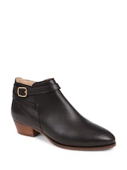 Jones Bootmaker Fairlop Leather Heeled Ankle Black Boots - Image 2 of 5