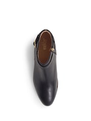 Jones Bootmaker Fairlop Leather Heeled Ankle Black Boots - Image 3 of 5