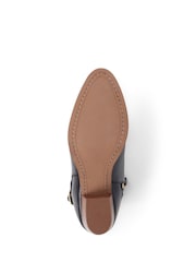Jones Bootmaker Fairlop Leather Heeled Ankle Black Boots - Image 4 of 5