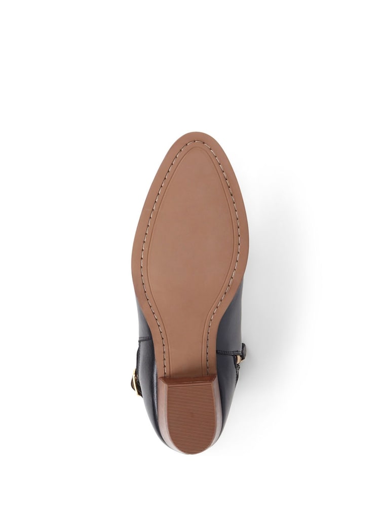 Jones Bootmaker Black Fairlop Leather Heeled Ankle Boots - Image 4 of 5