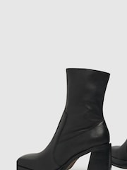 Schuh Arno Leather Platform Black Boots - Image 3 of 4