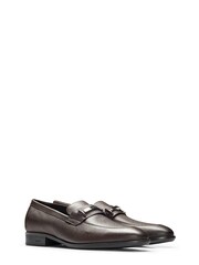 BOSS Brown Penny Loafers in Saffiano-Print Leather With Padded Innersole - Image 2 of 4