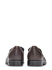 BOSS Brown Penny Loafers in Saffiano-Print Leather With Padded Innersole - Image 4 of 4