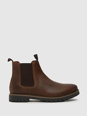 بني - تلبيس قياسي - Schuh Dawson Leather Chelsea Boots - صورة 1 من 4