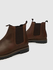 بني - تلبيس قياسي - Schuh Dawson Leather Chelsea Boots - صورة 3 من 4