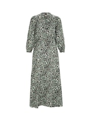 BOSS Animal Printed Long Sleeve Button Placket Midi Dress - Image 5 of 5