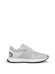 BOSS Grey Sporty Mesh Trainers - Image 1 of 4