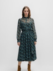 BOSS Blue Regular-Fit Midi Dress With Digital Print - Image 1 of 5