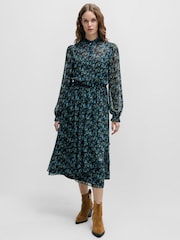 BOSS Blue Regular-Fit Midi Dress With Digital Print - Image 2 of 5