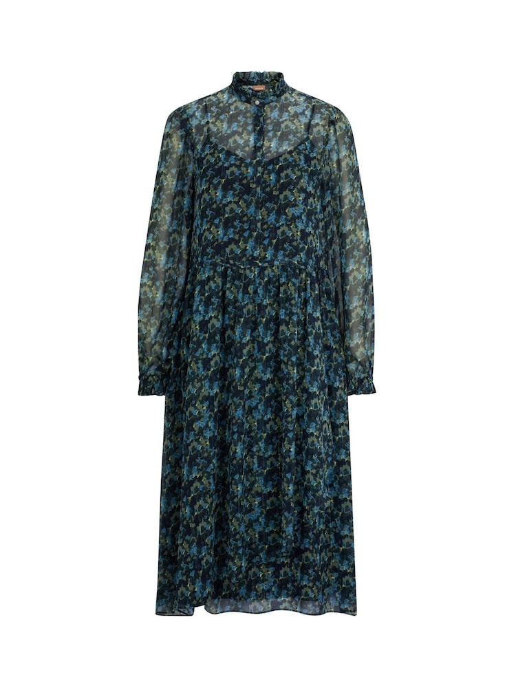 BOSS Blue Regular-Fit Midi Dress With Digital Print - Image 3 of 3