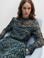 BOSS Blue Regular-Fit Midi Dress With Digital Print - Image 4 of 5
