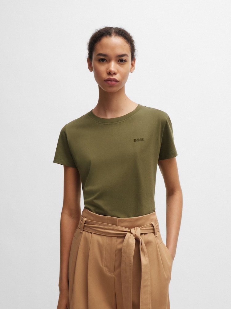 BOSS Green Slim Fit Cotton Jersey T-Shirt - Image 1 of 5