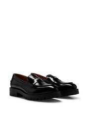BOSS Black Chunky Leather Moccasins Loafers - Image 2 of 3