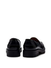 BOSS Black Chunky Leather Moccasins Loafers - Image 3 of 3