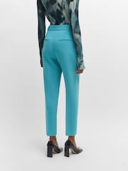 BOSS Blue Cropped Regular-Fit Trousers in Japanese Crepe - Image 2 of 5