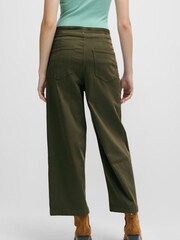 BOSS Green Wide Relaxed Fit Cropped Paperbag Trousers - Image 2 of 5
