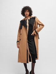 BOSS Black Ribbed Jersey Maxi Shirt Dress - Image 2 of 5