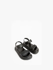 Lipsy Black Chunky Flat Double Strap Sandal - Image 2 of 4
