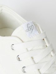 Lipsy White Flat Lace Up Trainer - Image 4 of 4