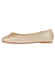 Lipsy Gold Flat Bow Ballet Pump - Image 5 of 5