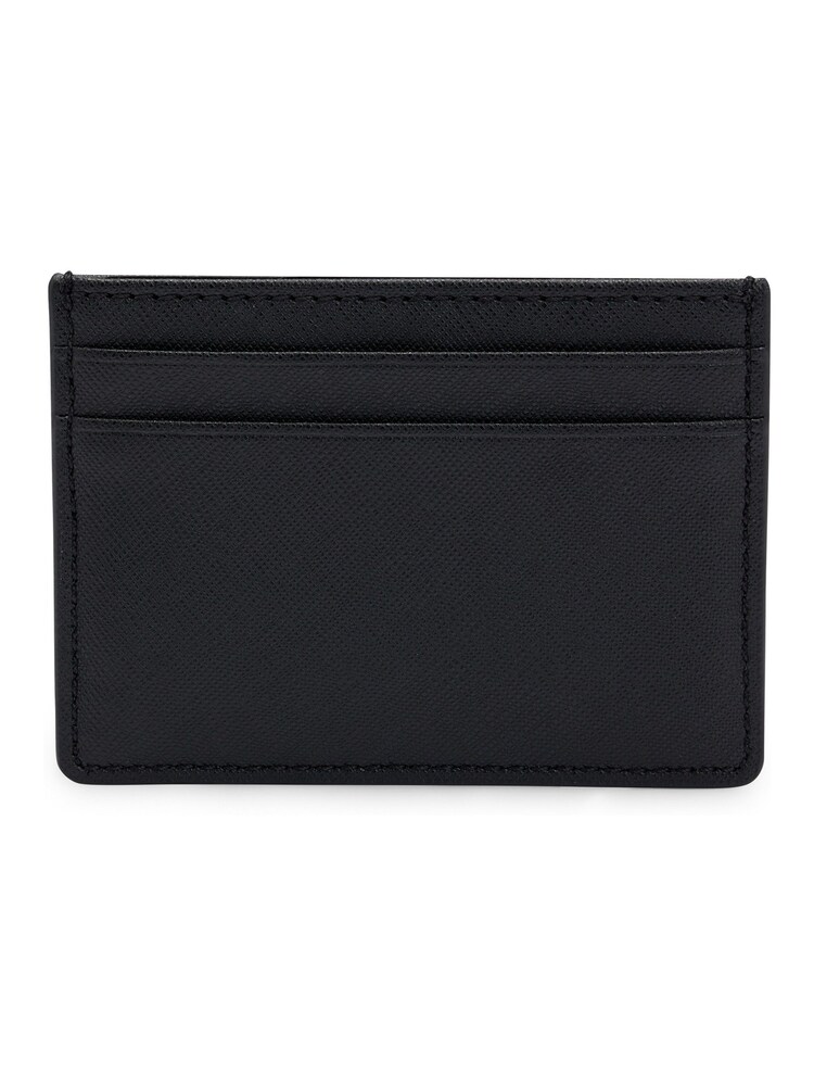 BOSS Black Structured Card Holder With Signature Stripe and Logo - Image 2 of 4