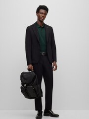 BOSS Black Flap Closure Pocket Backpack - Image 2 of 6