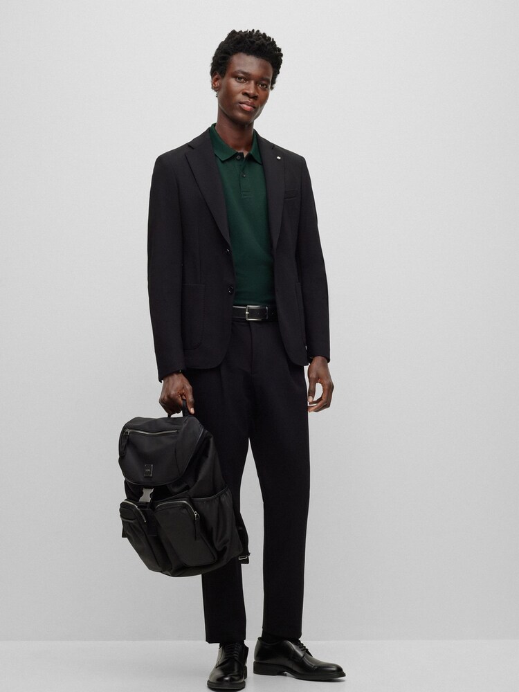 BOSS Black Flap Closure Pocket Backpack - Image 2 of 6