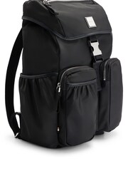 BOSS Black Flap Closure Pocket Backpack - Image 5 of 6