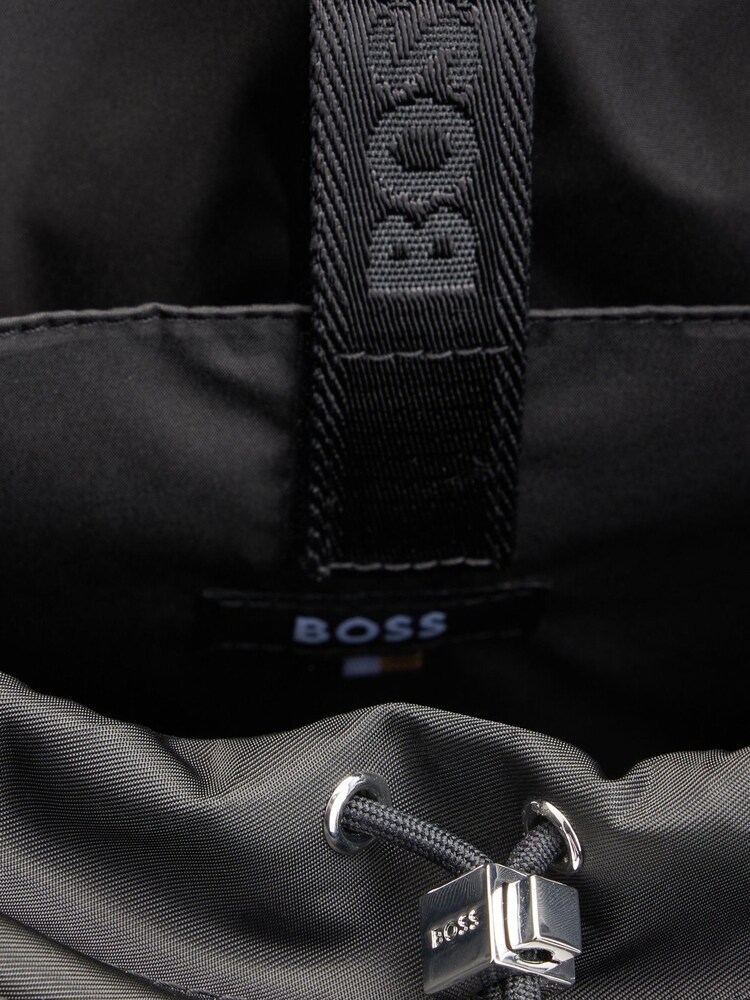 BOSS Black Flap Closure Pocket Backpack - Image 6 of 6