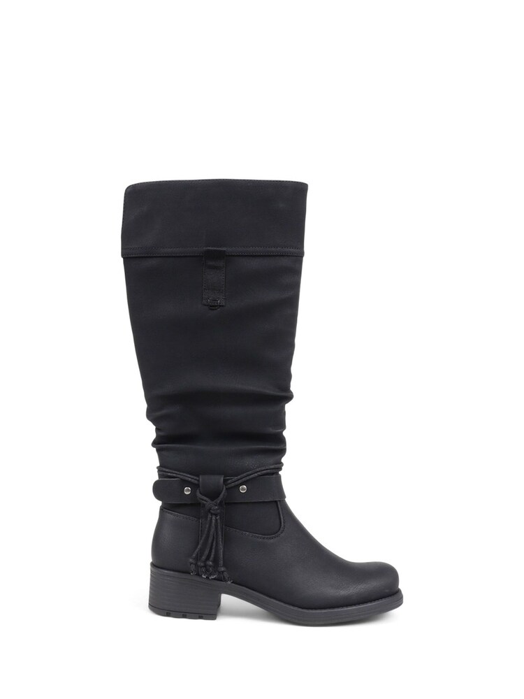 Pavers Casual Knee High Black Boots - Image 1 of 5