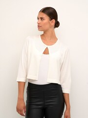 Kaffe Astrid 3/4 Sleeve White Bolero - Image 1 of 6