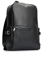 BOSS Black Leather Structured Backpack - Image 5 of 6