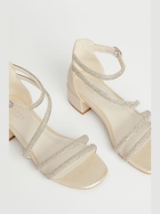 Lipsy White Low Block Heel Occasion Sandals - Image 4 of 4