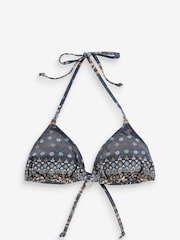 Blue Geo Sparkle Triangle Charm Bikini Top - Image 5 of 5