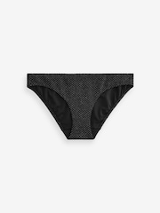 Czarny z brokatem - Wysoko wycięte majtki bikini - Image 6 of 7