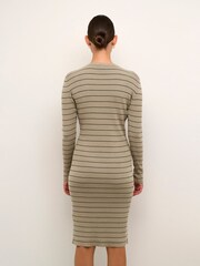 Kaffe Ellen Rib Black Dress - Image 2 of 6