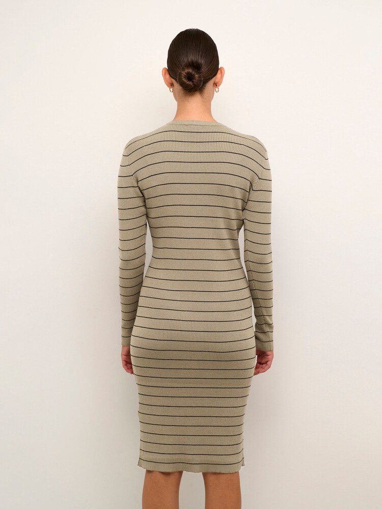 Kaffe Ellen Rib Black Dress - Image 2 of 6