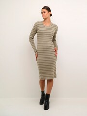 Kaffe Ellen Rib Black Dress - Image 3 of 6