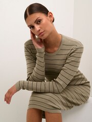 Kaffe Ellen Rib Black Dress - Image 4 of 6