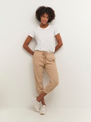 Kaffe Naya Capri Cropped 100% Cotton Trousers - Image 3 of 6