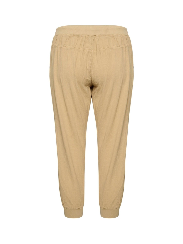 Kaffe Naya Capri Cropped 100% Cotton Trousers - Image 6 of 6